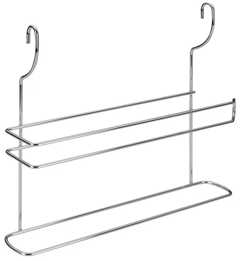 Závesný držiak na kuchynské utierky z pochrómovanej ocele v striebornej farbe Lonardo – Metaltex