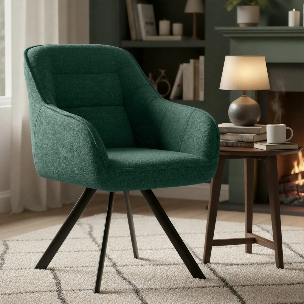 Stolička Pettuli látka - zelená