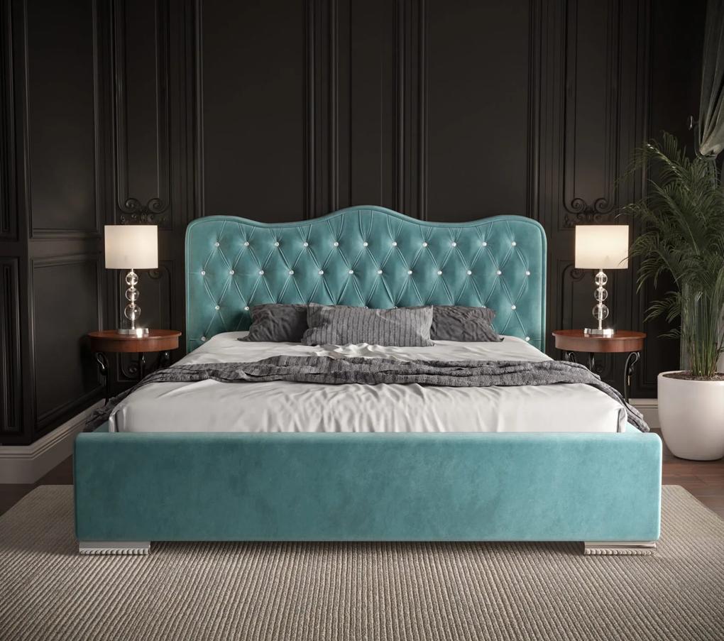 Moderná čalúnená posteľ ROYAL - Drevený rám,180x200