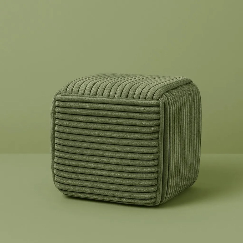 Taburet WIKI 43x43x38 cm zelený