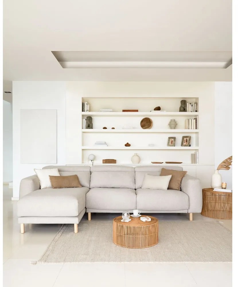 Béžová rohová pohovka (ľavý roh) Singa - Kave Home