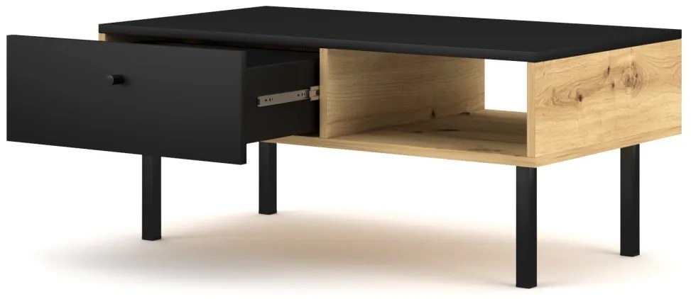 Konferenčný stolík Tulia dub artisan/čierny