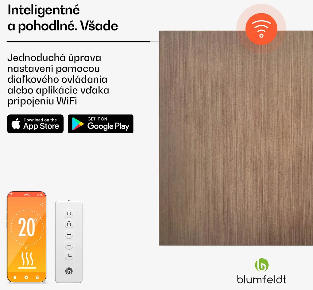 Blumfeldt Heat Square, Infračervené vykurovanie, WiFi ovládanie, 350 W, IP44
