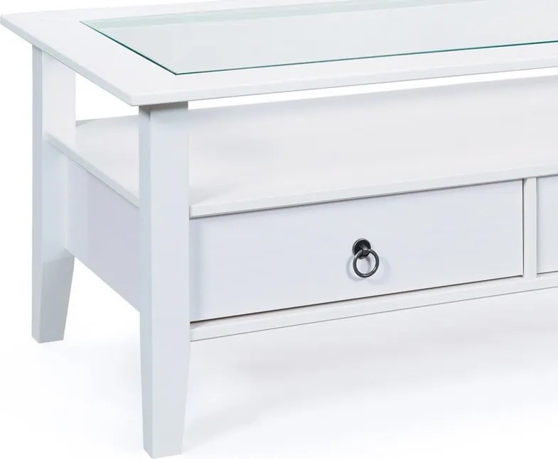 Obdĺžnikový konferenčný stolík Provence, bielená borovica