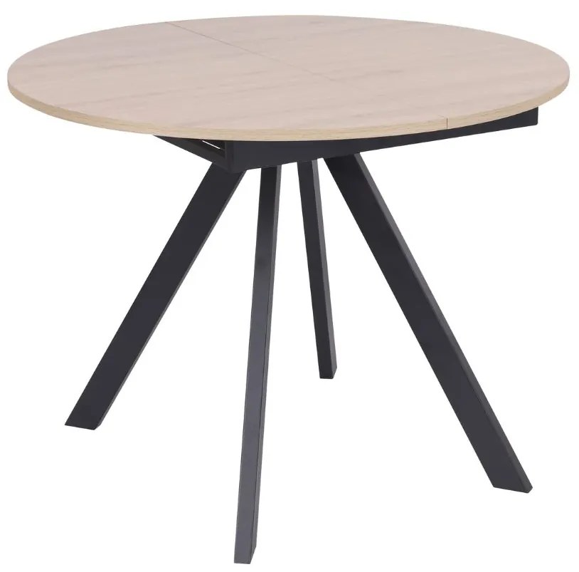 Rozkladací jedálenský stôl Tavo 100–140 × 100 cm, prírodný dub