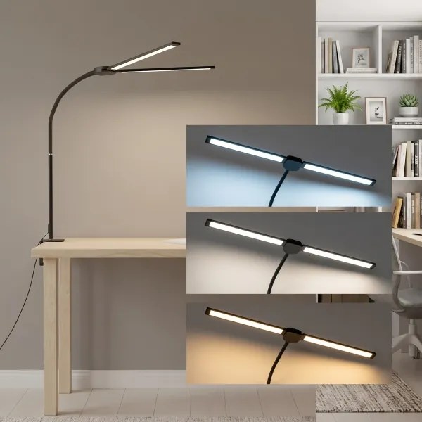 Brilagi - LED Stmievateľná stolná lampa USB VARIO LED/14W/5V 3000-6000K čierna