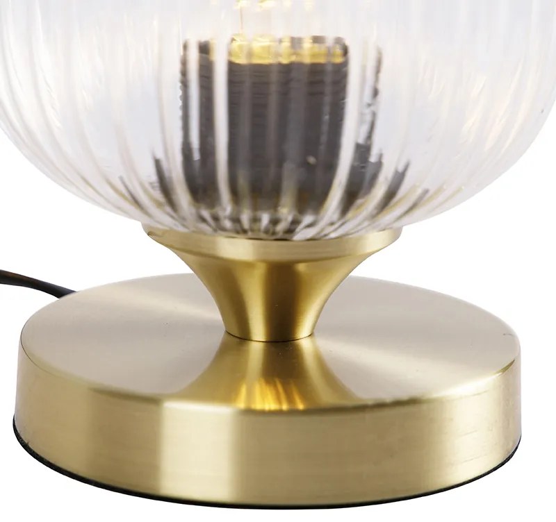 Stolná lampa v štýle Art Deco mosadz - Banci