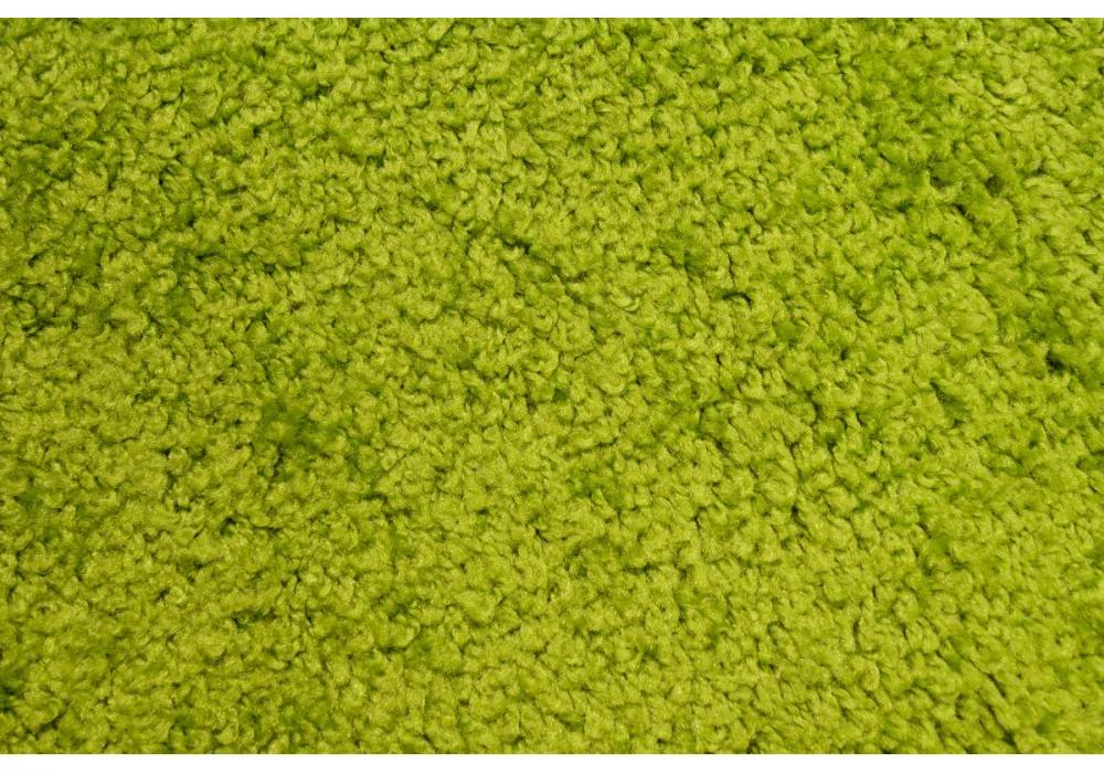 Kusový koberec Shaggy Parba zelený atyp 80x300cm