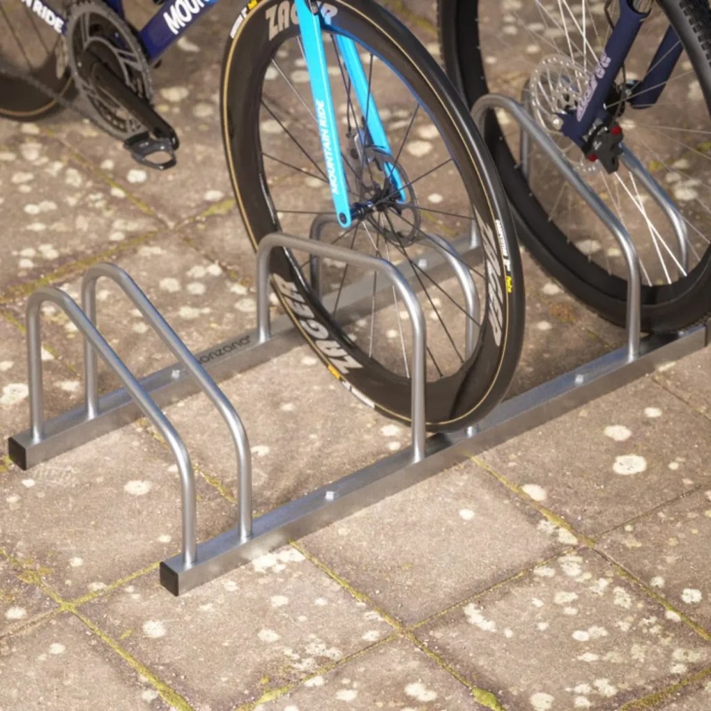 Stojan na 3 bicykle BIKE, 84x32x27cm, strieborná Monzana