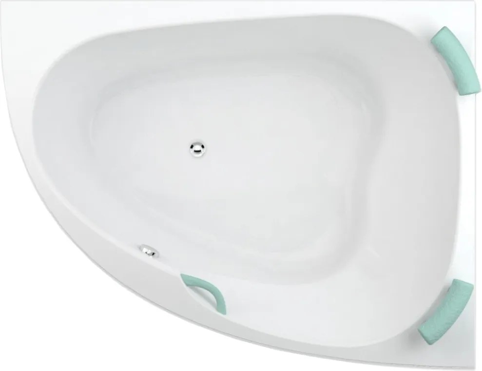 Teiko Asymetrická rohová vaňa SPINELL 160 PRAVÁ 160x125x54 cm / objem: 360 l