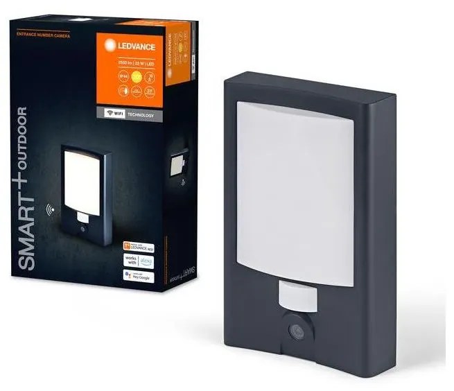 Ledvance - LED Vonkajšie svietidlo so senzorom a kamerou LED/22W/230V IP44 Wi-Fi P225340