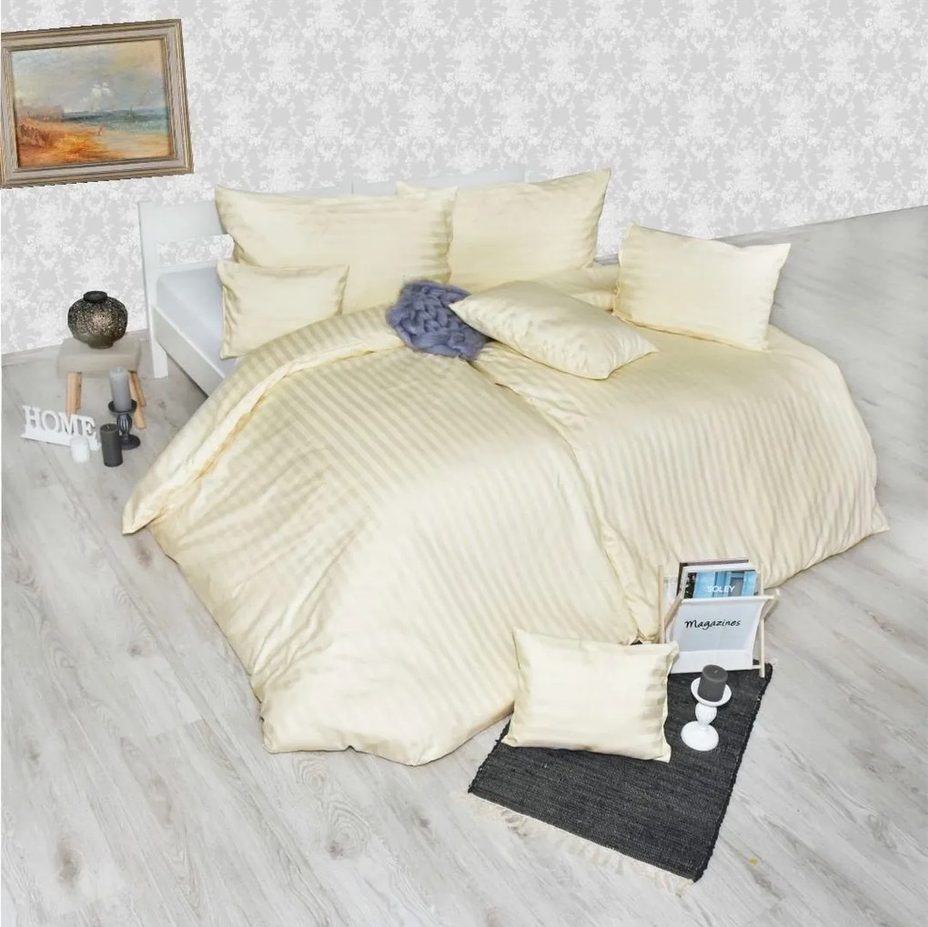 Obliečky damaškové krémové EMI: Vankúš 48x74