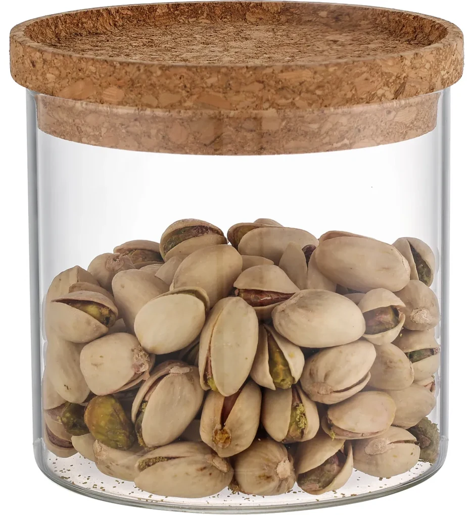 4Home Sklenená dóza na potraviny s vekom Cork, 450 ml, 450 ml