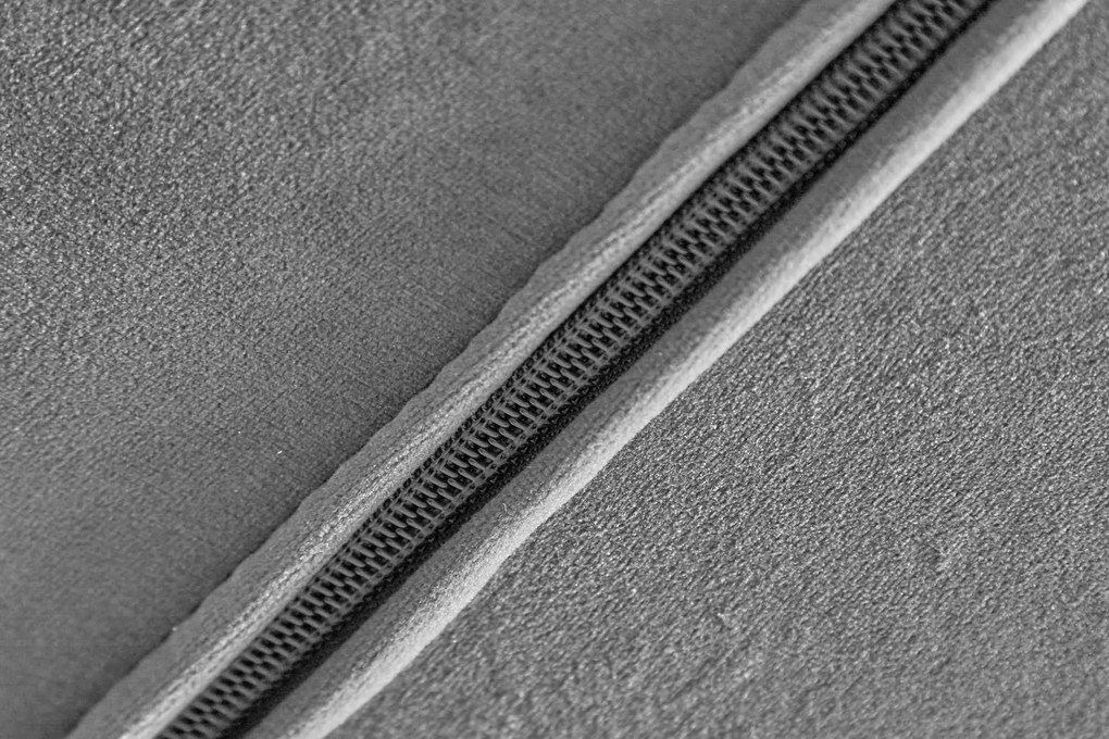 Otočné kreslo 100-110cm šedý zamat s taburetkou