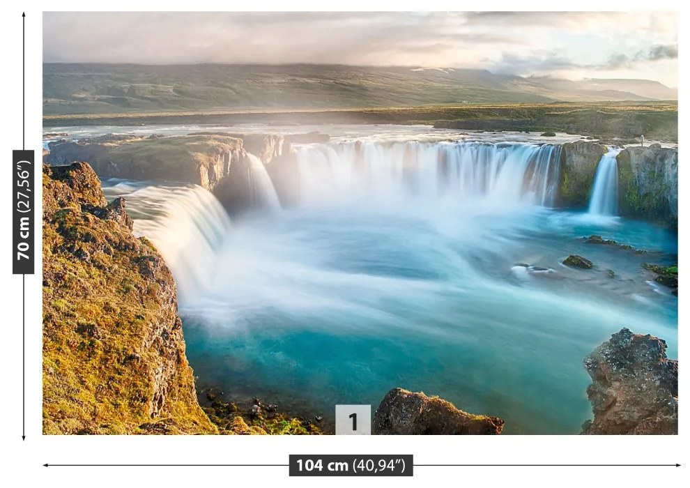 Fototapeta Vliesová Vodopád godafoss 208x146 cm