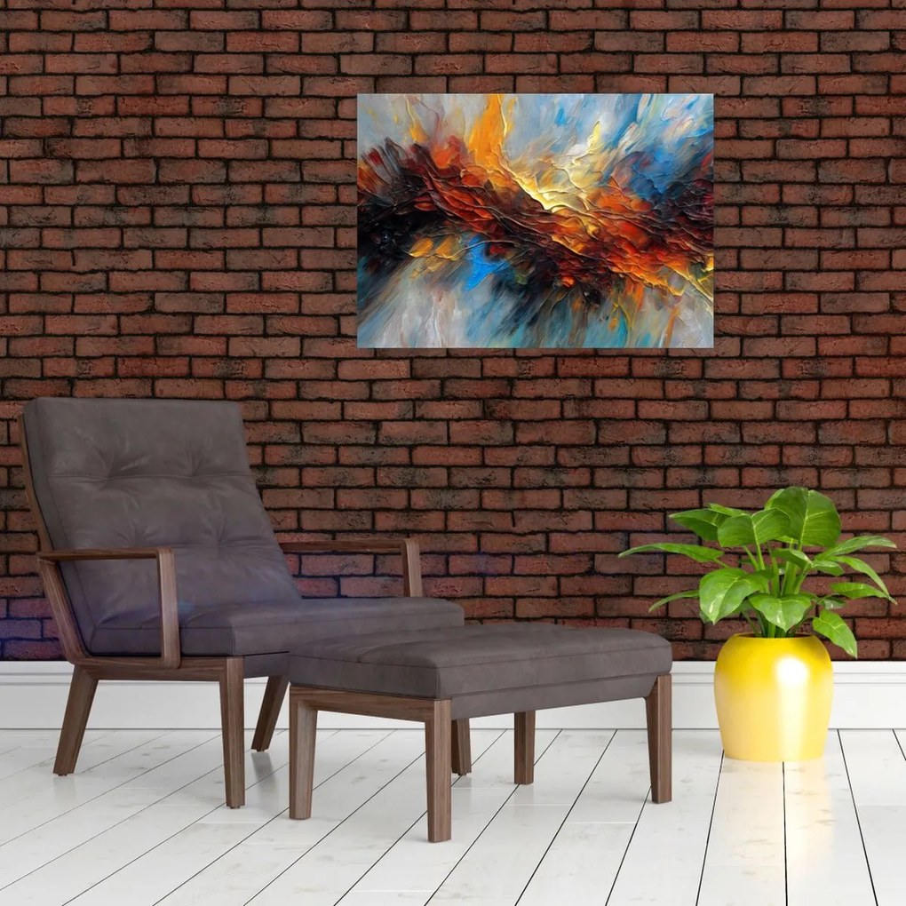 Sklenený obraz - Farebná textúra (70x50 cm)