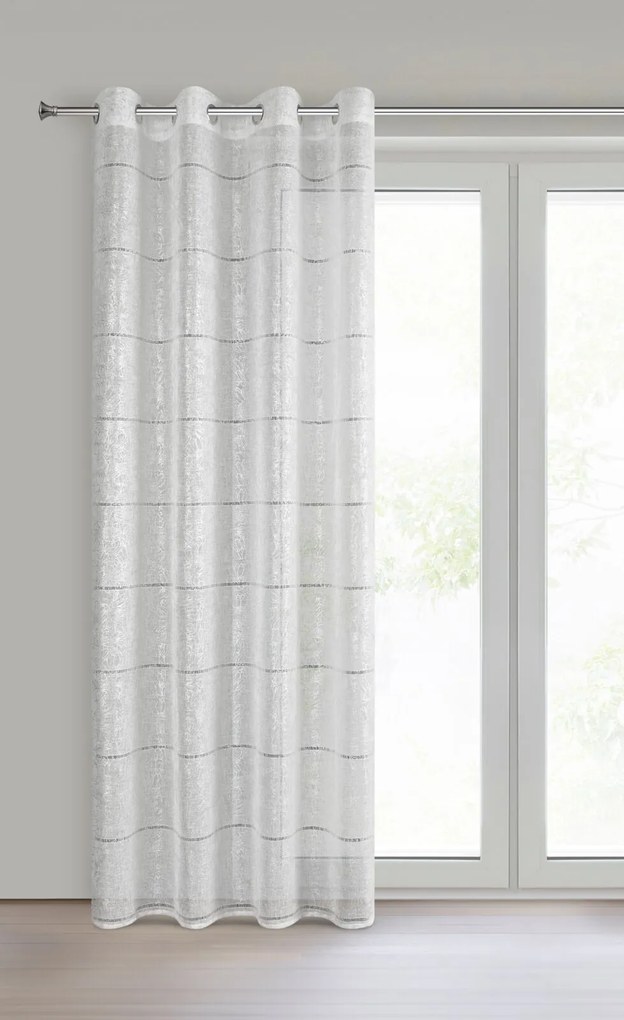 ZÁCLONA NA KRÚŽKOCH KATY 140X250 CM VZOROVANÁ