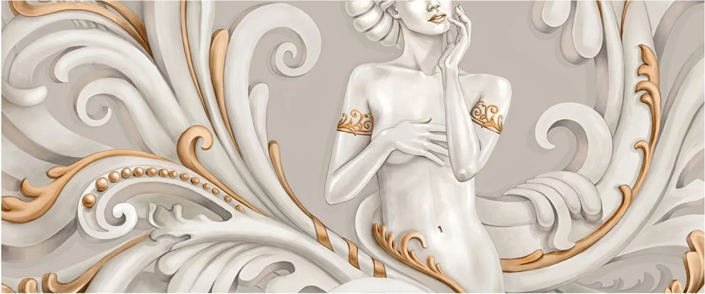 Obraz bohyne v ornamentálnom pozadí (120x50 cm)