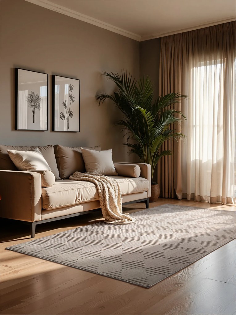 Kusový koberec Perles 106183 Cream Beige z kolekcie Elle, 160x235, béžová, obývacia izba, ELLE Decoration