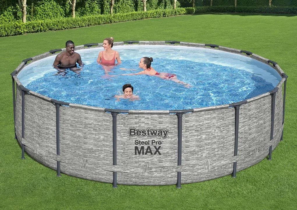BESTWAY Steel Pro Max Bazén 488 x 122 cm, kartušová filtrácia 5619E