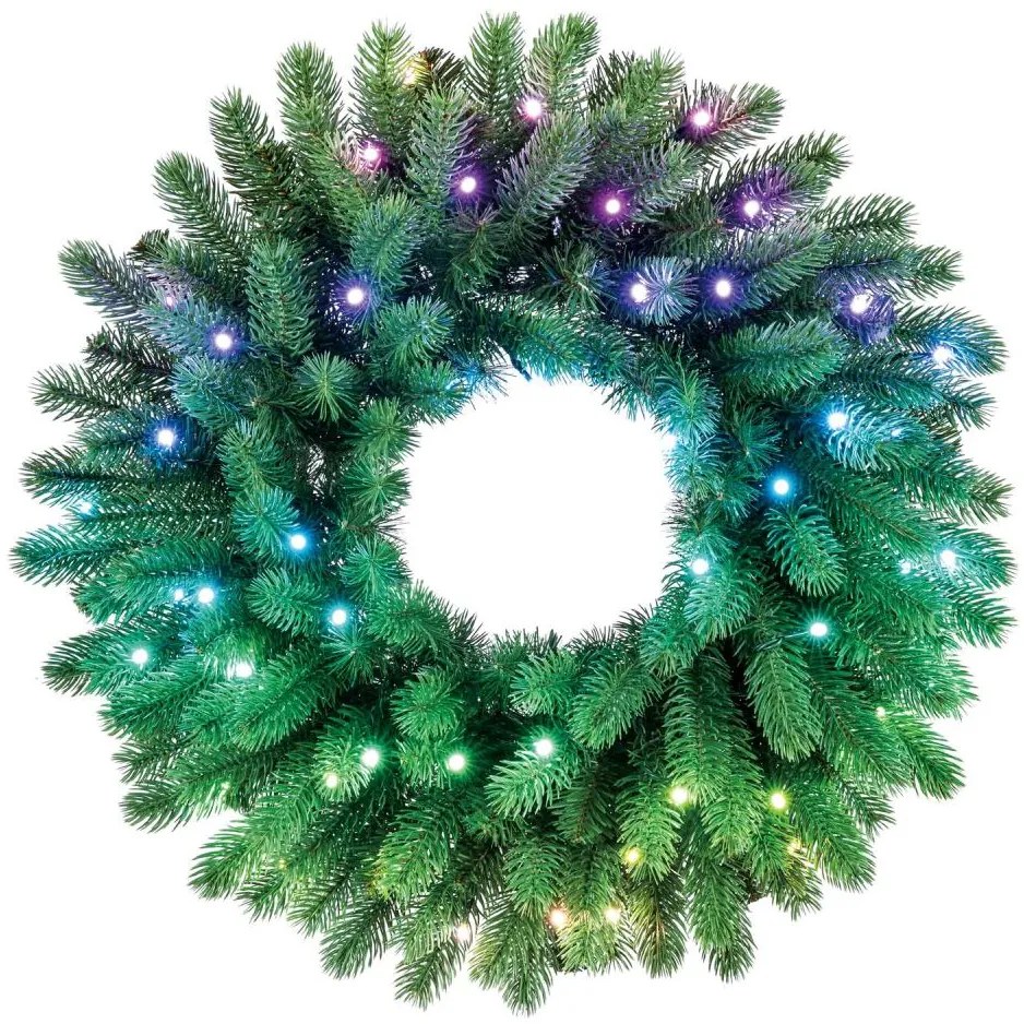 Twinkly TWR050SPP-BEU - LED RGB Vianočný veniec 50xLED pr. 61cm Wi-Fi TW0017