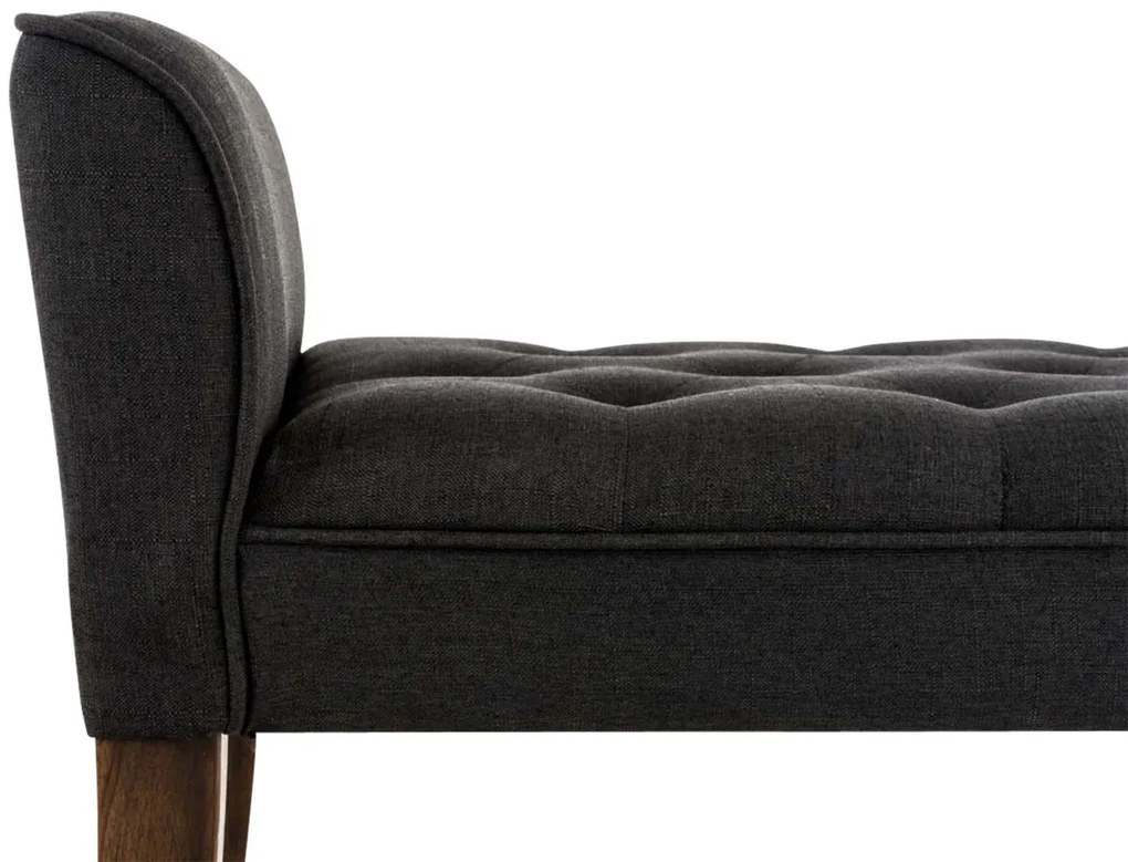 Lavica Cleopatra Chaiselongue látka, nohy antik tmavé - Tmavo sivá