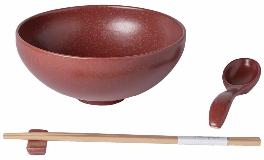 Vínovočervená kameninová ramen miska 970 ml Pacifica – Casafina