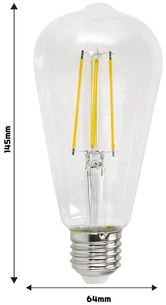 BERGE LED žiarovka E27 ST64 12W neutrálna biela