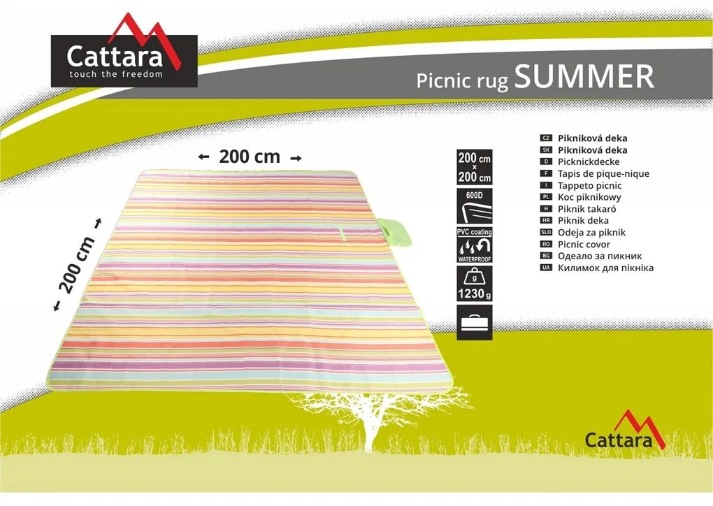 Cattara 13576 Pikniková deka Summer, 200 x 200 cm