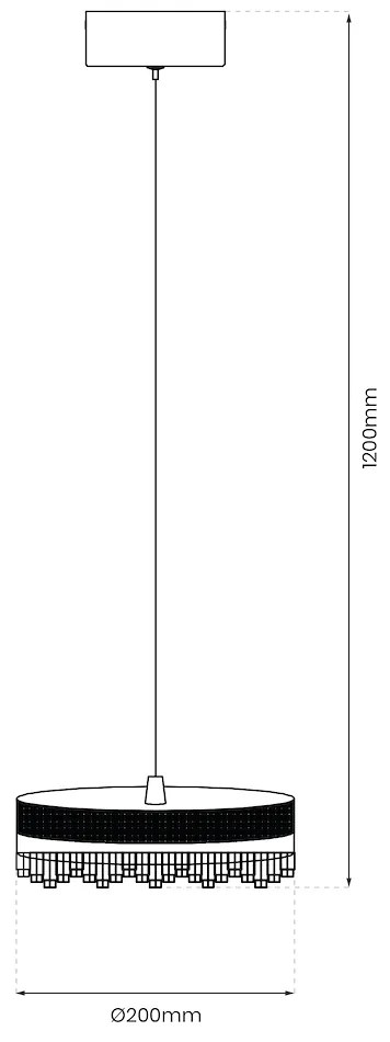 Závesné LED svietidlo Preciosa, 1x LED 25w, 4000k, g