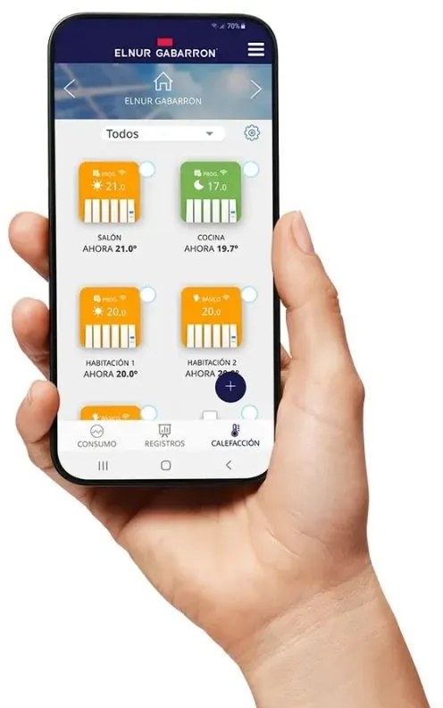Gabarrón Ingenium Direct RDC9 1500W elektrický keramický digitálny radiátor so zabudovaným Wi-Fi modulom
