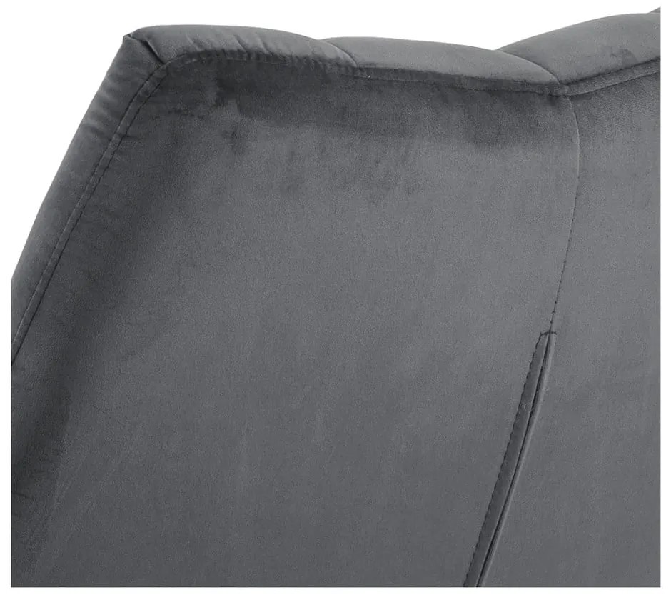 Sivé otočné zamatové kreslo Paris – Actona