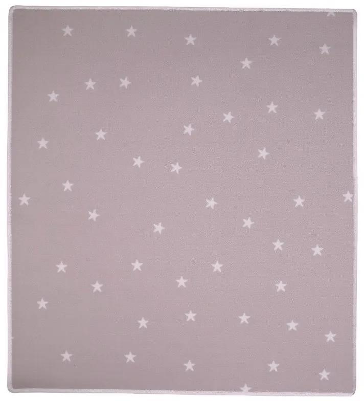 Vopi koberce Kusový detský koberec Hviezdičky ružové štvorec - 60x60 cm