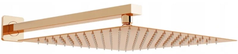 Mexen Slim dažďová hlavica 25 x 25 cm so sprchovým ramenom 40cm, ružová zlatá, 79125112-60