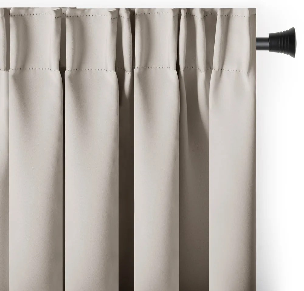 Béžový zatemňovací termo záves 140x245 cm Pleat – Restilo