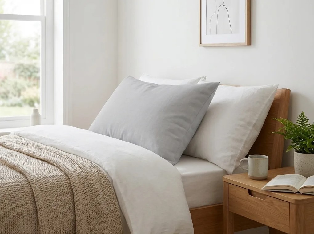 Kreponová obliečka na vankúš DENYX 70x90 cm sivá