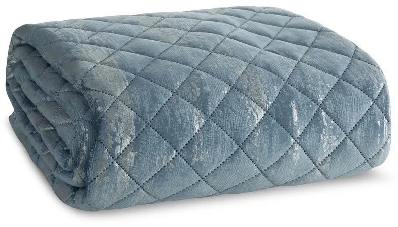 Dekorstudio Zamatový prehoz na posteľ BLINK 3 v modrej farbe Rozmer prehozu (šírka x dĺžka): 170x210cm
