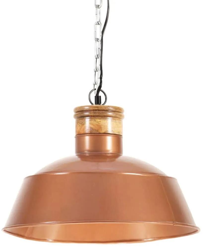 vidaXL Industriálna závesná lampa 42 cm, medená E27