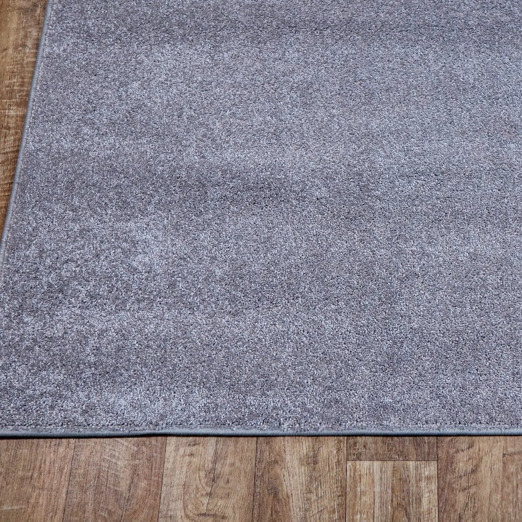 Kusový koberec Velur Ultra strieborný štvorec, 400x400, šedá, obývacia izba, AladinWorld Expres