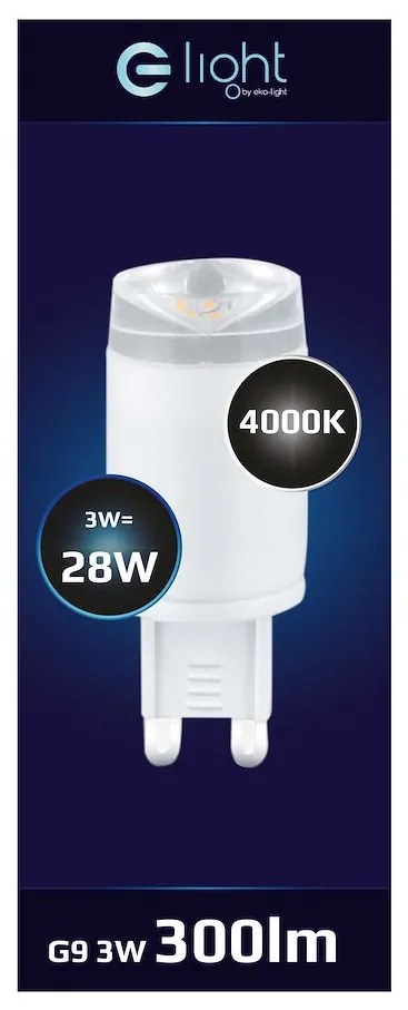 Dekoračná LED žiarovka G9 neutrálna 4000k 3w 300 lm keramická