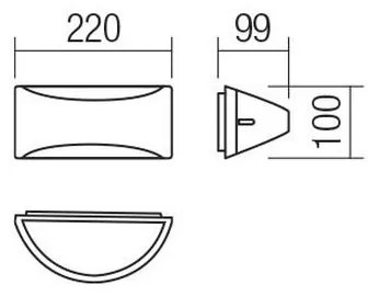 Redo 90192 - LED Vonkajšie nástenné svietidlo SCUDO LED/10W/230V 3000K IP54 hnedá