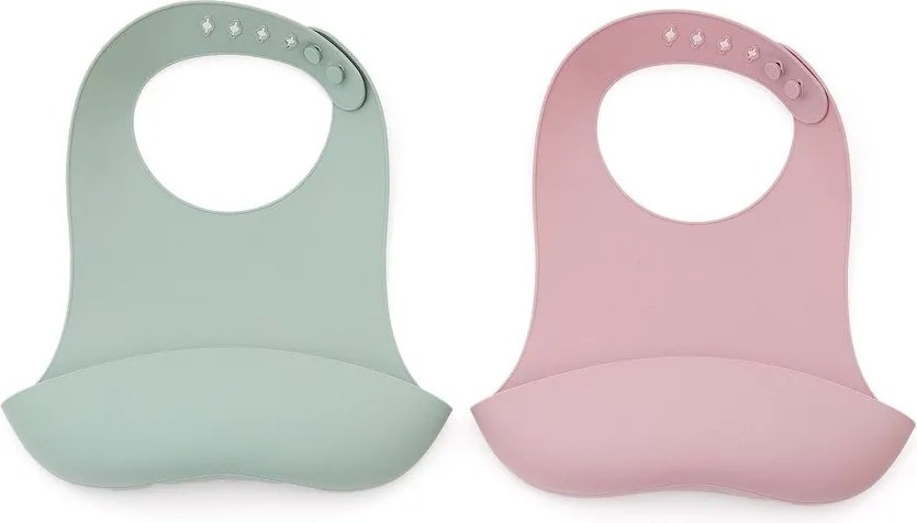 Svetloružové/tyrkysovomodré podbradníky v súprave 2 ks Lili – Kave Home