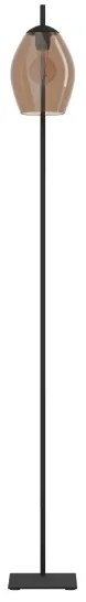 Eglo 390255 - Stojacia lampa ESTANYS 1xE27/40W/230V hnedá
