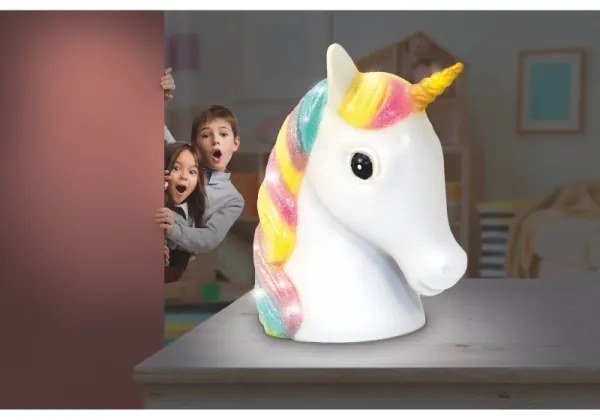 Globo 28052 - LED detská nočná lampa UNICORN LED/1W/USB/3xAA