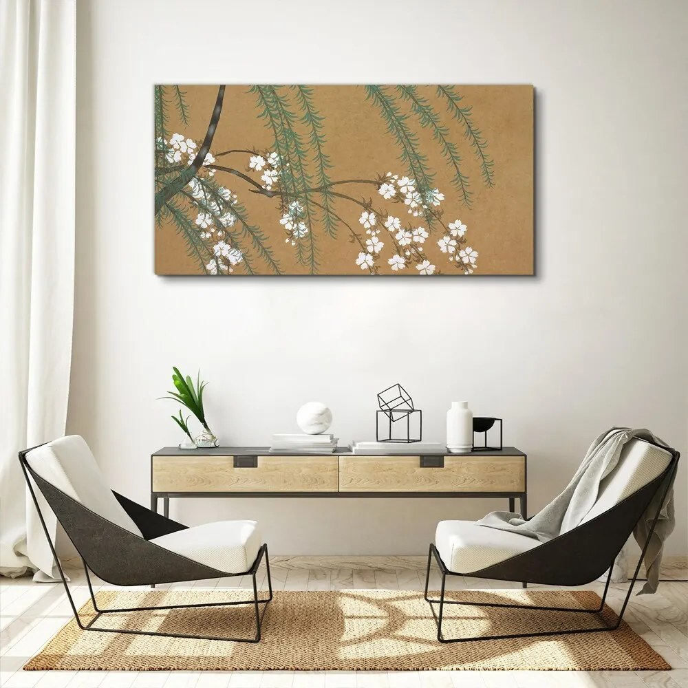 Obraz Canvas Konáre stromov listy kvety