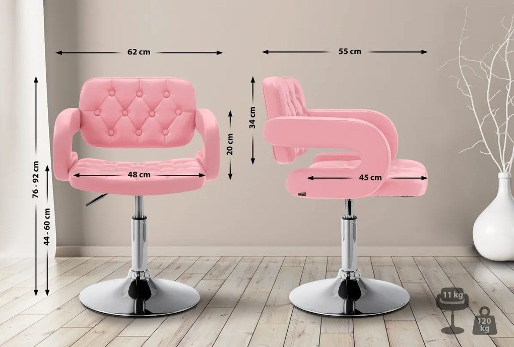 Stolička Dublin lounger - Ružová