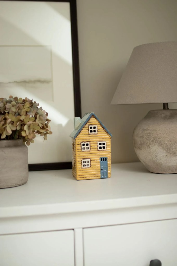 Ib Laursen Keramický svietnik Thorshavn Blue Door