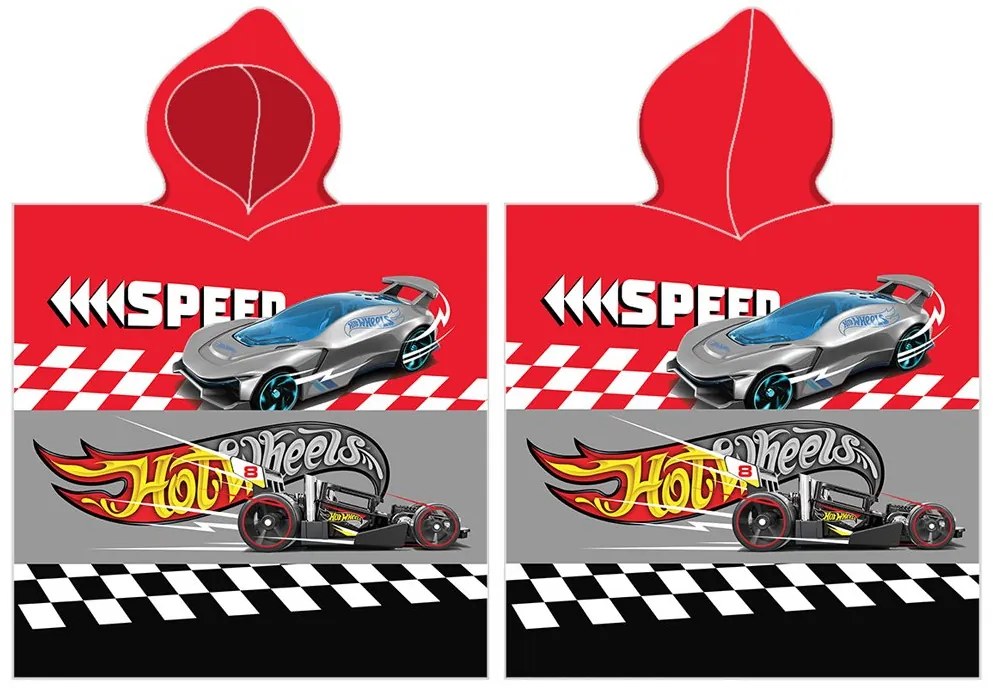 Carbotex Detské pončo 55x110 cm - Hot Wheels Speed