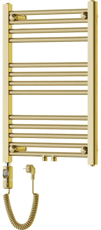 Mexen Mars, elektrické vykurovacie teleso 700 x 500 mm, 300 W, zlatá lesklá, W110-0700-500-2300-50