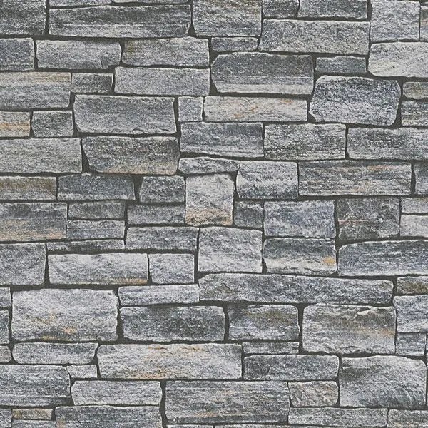 Vliesové tapety, kameň sivo-hnedý, Wood´n Stone 958711, A.S. Création, rozmer 10,05 m x 0,53 m
